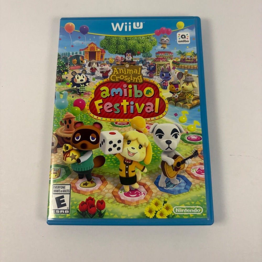 Nintendo Animal Crossing Amiibo Festival Wii U Game Disc Case Manual CIB